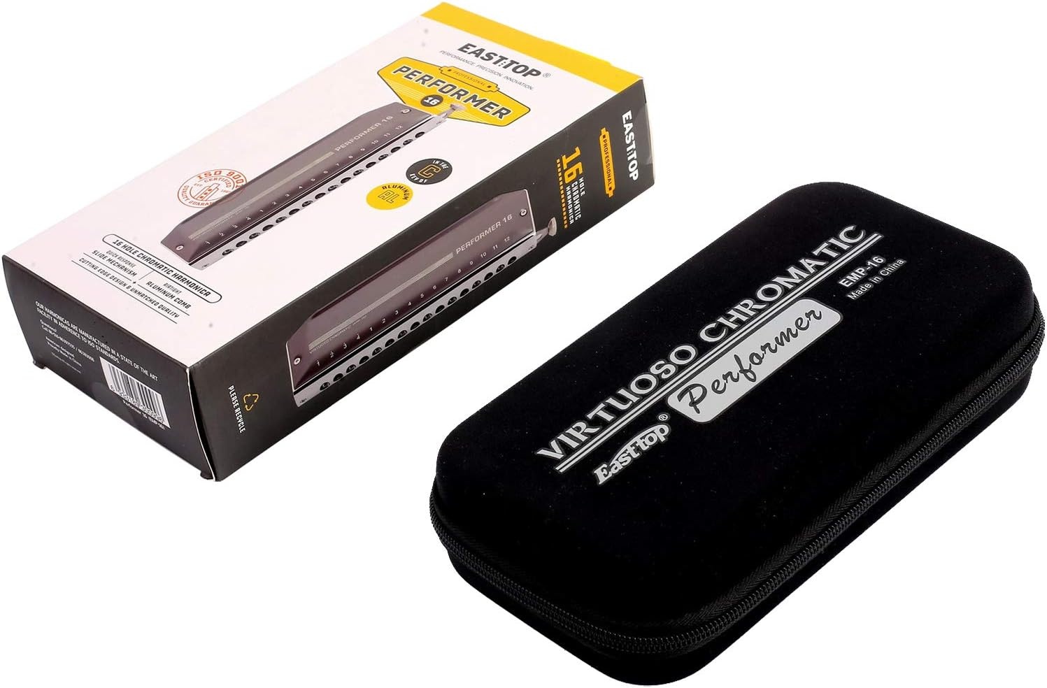 image:imageEast top Upgrade Chromatic Harmonica 12 Hole 48 Tone Key of C Aluminum Comb Chromatic Mouth Organ Harmonica For Adults Students and harmonica loverssilver16