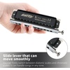 East top Chromatic Harmonica, 12-Hole 48-Tone Key of C, ABS Comb, Phosphor Bronze Reed, Blue Cover (EAP-12)(black-C)
