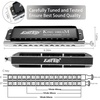 East top Chromatic Harmonica, 12-Hole 48-Tone Key of C, ABS Comb, Phosphor Bronze Reed, Blue Cover (EAP-12)(black-C)