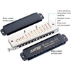 East top Chromatic Harmonica, 12-Hole 48-Tone Key of C, ABS Comb, Phosphor Bronze Reed, Blue Cover (EAP-12)(black-C)