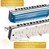 East top Chromatic Harmonica, 12-Hole 48-Tone Key of C, ABS Comb, Phosphor Bronze Reed, Blue Cover (EAP-12)(blue-12)