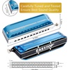 East top Chromatic Harmonica, 12-Hole 48-Tone Key of C, ABS Comb, Phosphor Bronze Reed, Blue Cover (EAP-12)(blue-12)