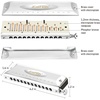 East top Chromatic Harmonica, 12-Hole 48-Tone Key of C, ABS Comb, Phosphor Bronze Reed, Blue Cover (EAP-12)(silver-C)