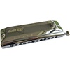 East top Chromatic Harmonica, 12-Hole 48-Tone Key of C, ABS Comb, Phosphor Bronze Reed, Blue Cover (EAP-12)(silver-D)