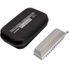 East top Upgrade Chromatic Harmonica 12 Hole 48 Tone Key of C, Aluminum Comb Chromatic Mouth Organ Harmonica For Adults, Students and harmonica lovers(silver-C)