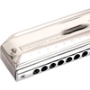 East top Upgrade Chromatic Harmonica 12 Hole 48 Tone Key of C, Professional Chromatic Mouth Organ Harmonica For Adults, Students and band players(silver-12)
