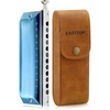 East top Chromatic Harmonica, 12-Hole 48-Tone Key of C, ABS Comb, Phosphor Bronze Reed, Blue Cover (EAP-12)(blue-12)