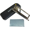 East top Chromatic Harmonica, 12-Hole 48-Tone Key of C, ABS Comb, Phosphor Bronze Reed, Blue Cover (EAP-12)(silver-D)