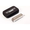 East top Upgrade Chromatic Harmonica 12 Hole 48 Tone Key of C, Aluminum Comb Chromatic Mouth Organ Harmonica For Adults, Students and harmonica lovers(silver-Db)
