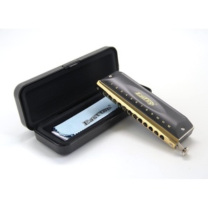 East top Chromatic Harmonica, 12-Hole 48-Tone Key of C, ABS Comb, Phosphor Bronze Reed, Blue Cover (EAP-12)(black)
