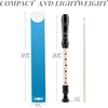 EAST TOP Soprano Recorder for Kids Beginners, 8 Hole Plastic German Fingering Flute Recorder 3 Piece with Cleaning stick, Cotton pouch, Fingering Chart, Colorful box (Blue)(R08-BKWH)