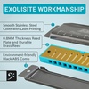 East top Harmonica, Diatonic 10 Holes C Key, Blues, for Beginner, Kids, Children, Students, Gift, with Case, Clean Cloth and Manual(blue-grey)