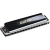 East top Lucky 13 Bass Plus Blues Harmonica 13 Holes Diatonic Harp Mouth Organ Professional Richter harmonica C key for Adults(Black B)