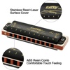 East top Diatonic Harmonica Key of E, 10 Holes 20 Tones 008K Mouth Organ with Black Cover, Top Grade Harmonica for Adults, Professionals and Students