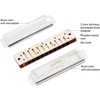 East top Diatonic Harmonica Key of Eb 10 Holes 20 Tones 008K Blues Diatonic Mouth Organ Harmonica with Silver Cover, Standard Harmonicas For Adults, Professionals and Students(silver-Eb)