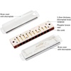 East top Diatonic Harmonica Key of Eb 10 Holes 20 Tones 008K Blues Diatonic Mouth Organ Harmonica with Silver Cover, Standard Harmonicas For Adults, Professionals and Students(silver-G)