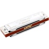 East top Diatonic Harmonica Key of F 10 Holes 20 Tones 008K Blues Diatonic Mouth Organ Harmonica with Silver Cover, Standard Harmonicas For Adults, Professionals and Students(silver-B)